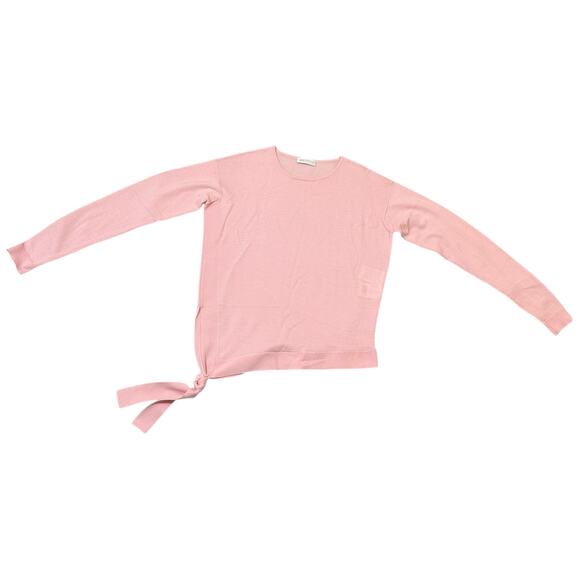 St. Emile Sweater 100% Virgin Wool Long Sleeve Tie Waist Baby Pink US Size 4 - Picture 8 of 12